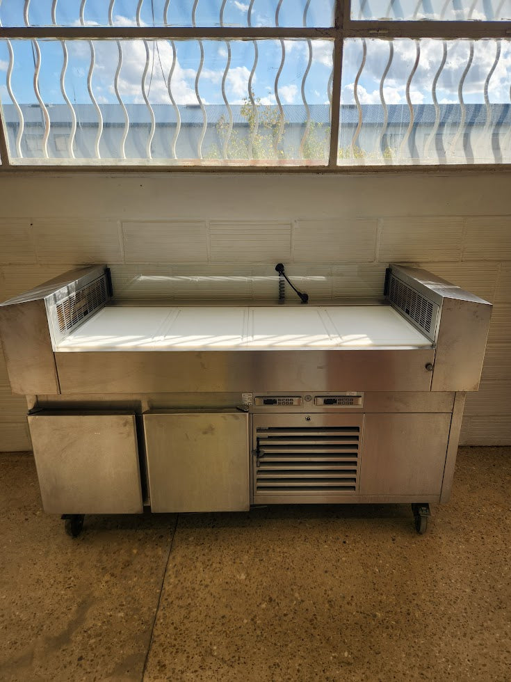 Meuble réfrigéré inox sur roulettes – régulation Dixell – Vauconsant CBO00840B – 2019