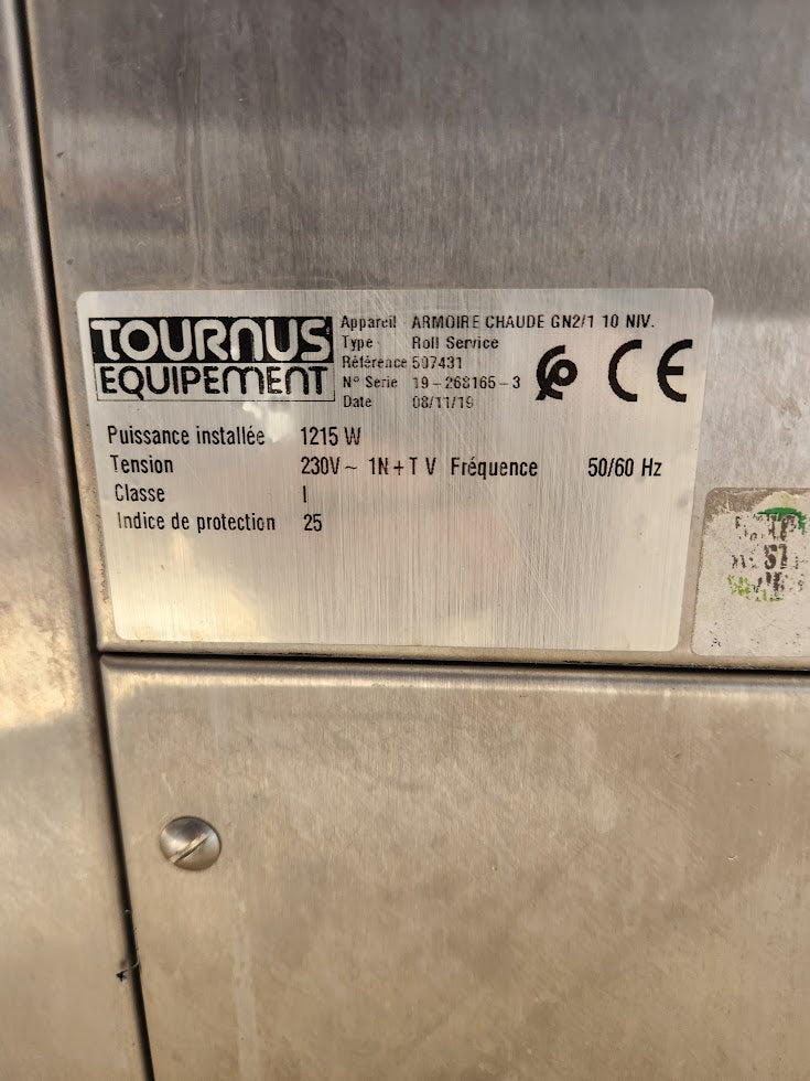Armoire chaude professionnelle Tournus Équipement GN2/1 – 10 niveaux