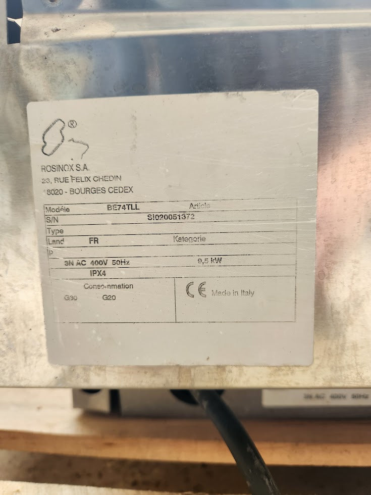 Plancha professionnelle Rosinox BE74TLL – 9,5 kW – Bon état