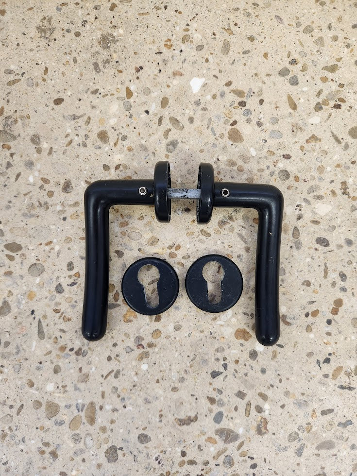 Paire de poignées de porte + rosaces – Très bon état