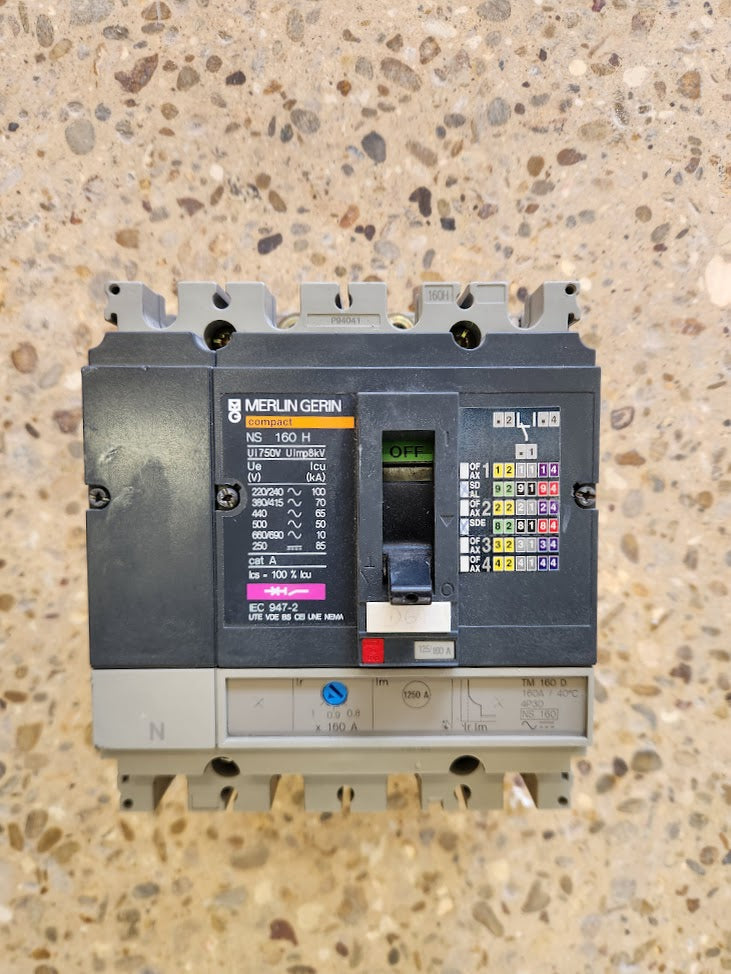 Disjoncteur industriel Merlin Gerin Compact NS160H – 160A – 4P