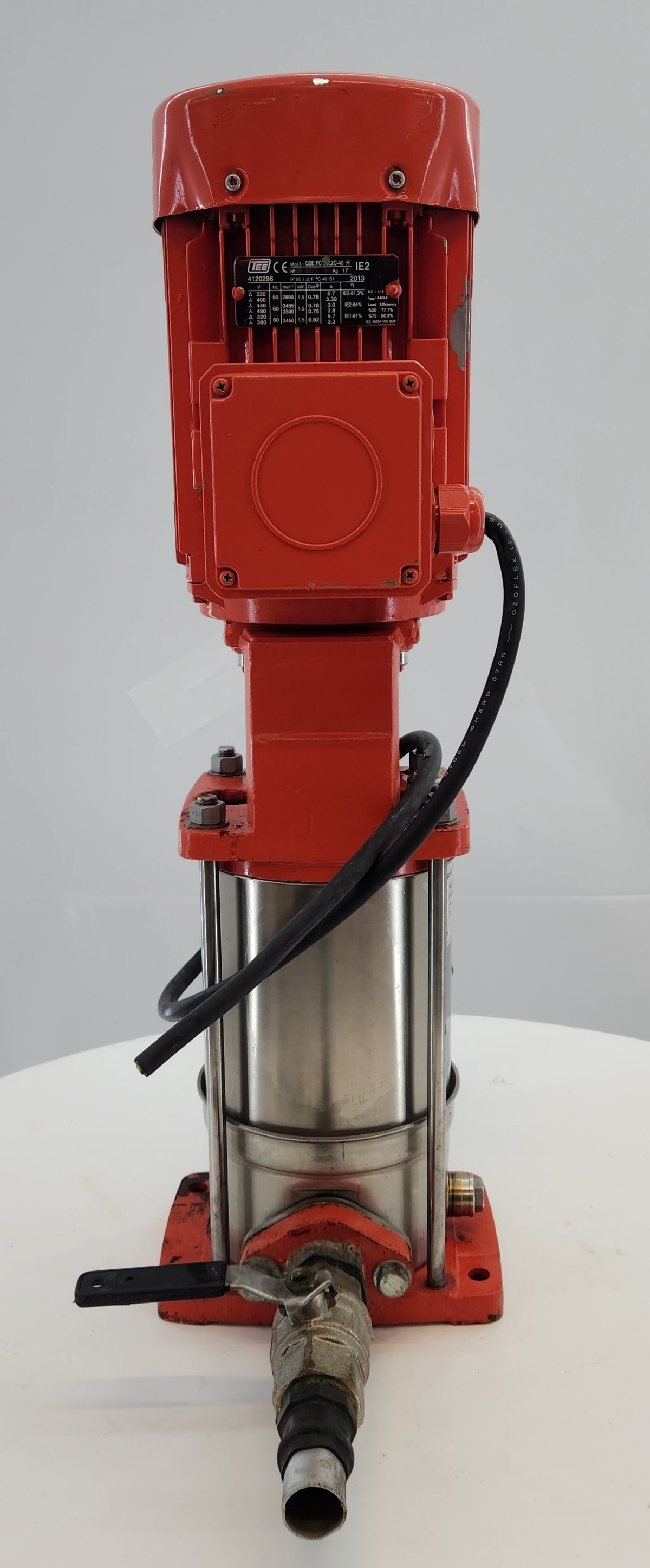 Pompe multicellulaire verticale inox 1,5 kW triphasée – Salmson Multi-V 407 – 16 bar, 120 °C – Bon état