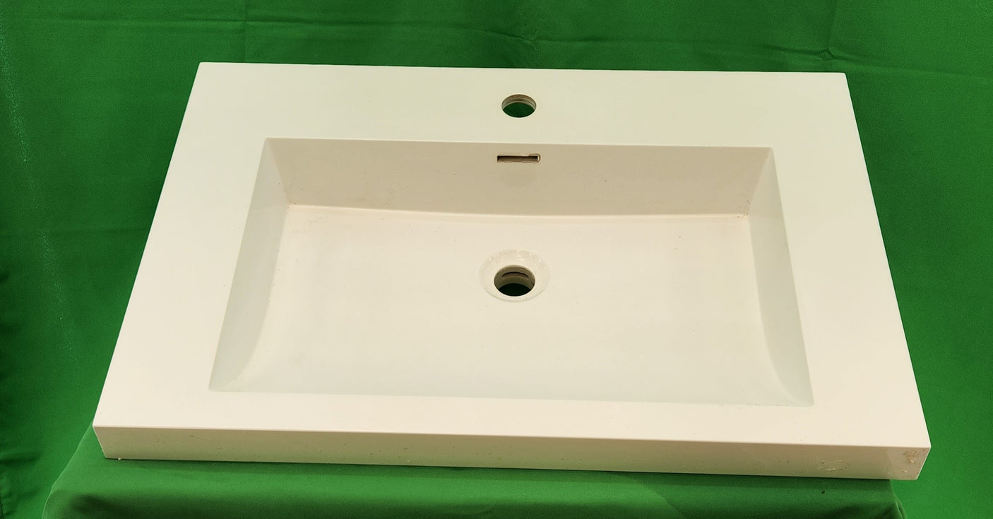 Lavabo suspendu résine moderne – Bon état