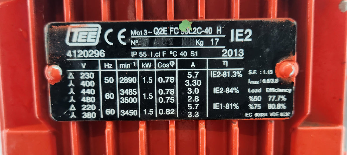 Pompe multicellulaire verticale inox 1,5 kW triphasée – Salmson Multi-V 407 – 16 bar, 120 °C – Bon état