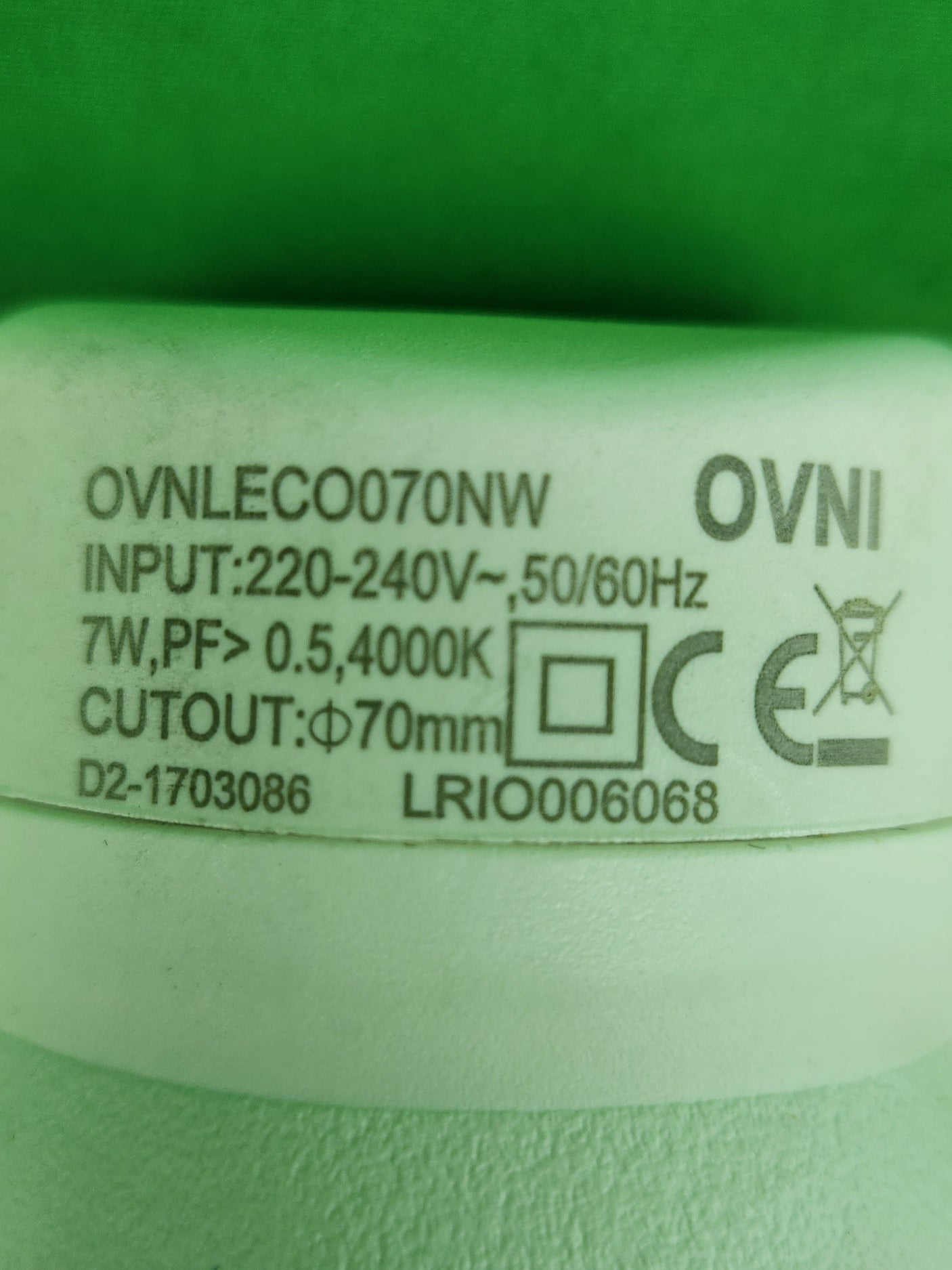 Spot LED encastrable 7W-blanc neutre 4000K (070 mm)