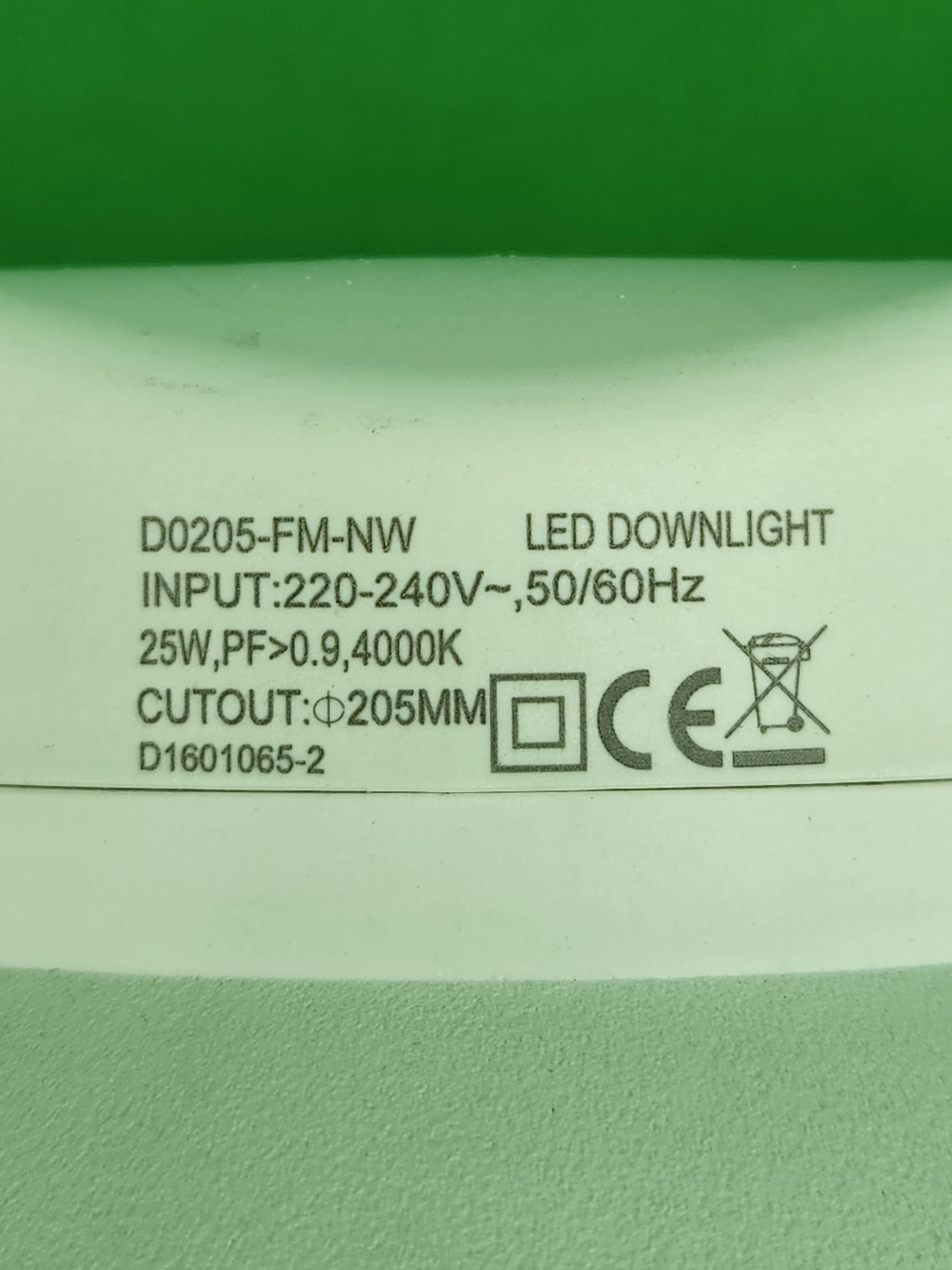 Spot LED encastrable plafond 25W – Downlight 4000K (Ø205 mm)