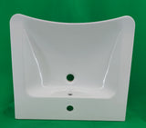 Lavabo mural en céramique blanche 60 cm – cuve rectangulaire – Très bon état