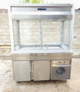 Vitrine réfrigérée murale 180 cm sur soubassement réfrigéré inox – Bon état