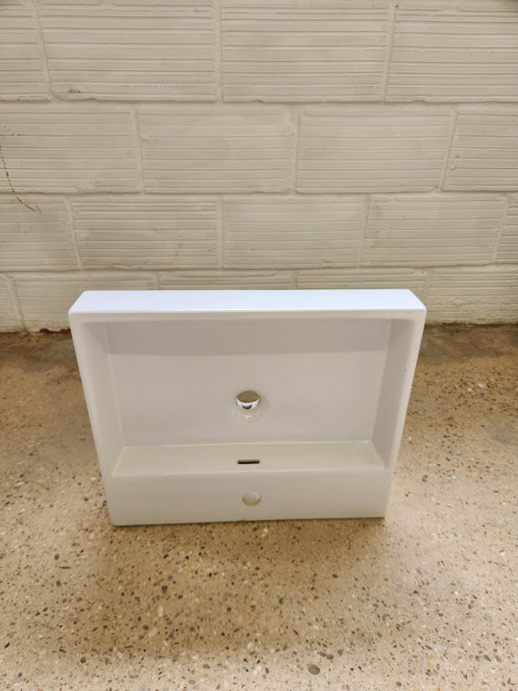 Lavabo rectangulaire en céramique blanche CLOU - Très bon état