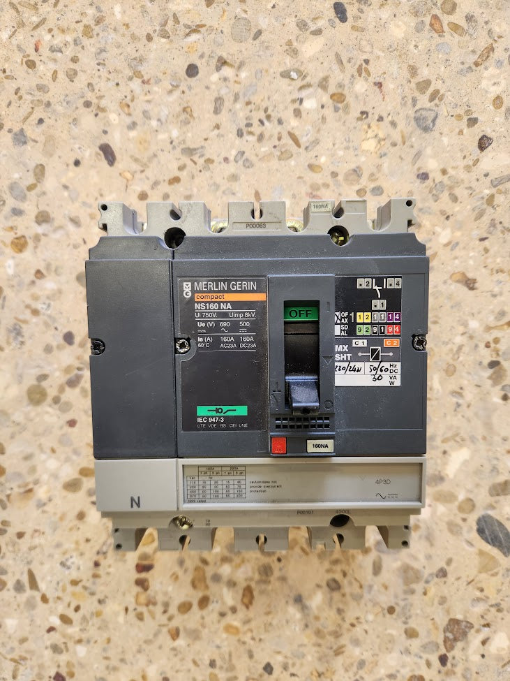 Disjoncteur industriel Merlin Gerin Compact NS160NA – 160A – 4P