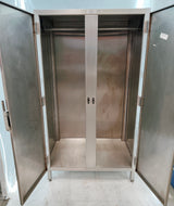 Armoire inox professionnelle 2 portes 100 x 180 cm – penderie / rangement – Bon état