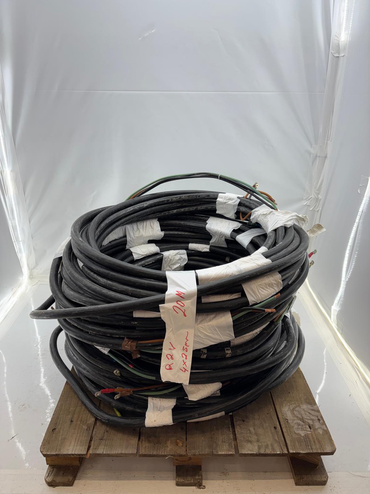 Câble électrique 4G16 mm² – gaine noire – forte section – longueurs diverses disponibles – vendu au mètre