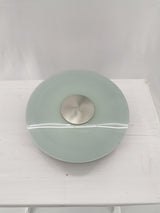 Suspension métal brossé + diffuseur en verre – Très bon état