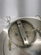 Suspension métal brossé + diffuseur en verre – Très bon état