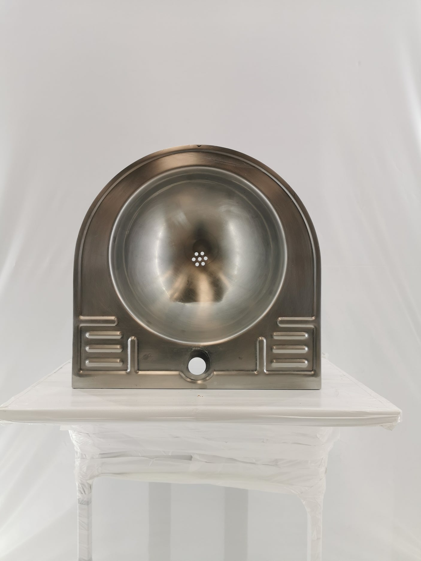 Évier inox professionnel – Demi-cuvette / Lave-mains – Encastrable ou mural