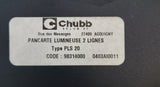 Pancarte lumineuse « Entrée interdite – Sécurité incendie » Chubb PLS 20 – avec avertisseur sonore – Bon état