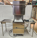 Lave-vaisselle à capot professionnel Kromo avec tables inox et doseurs Diversey - Bon état