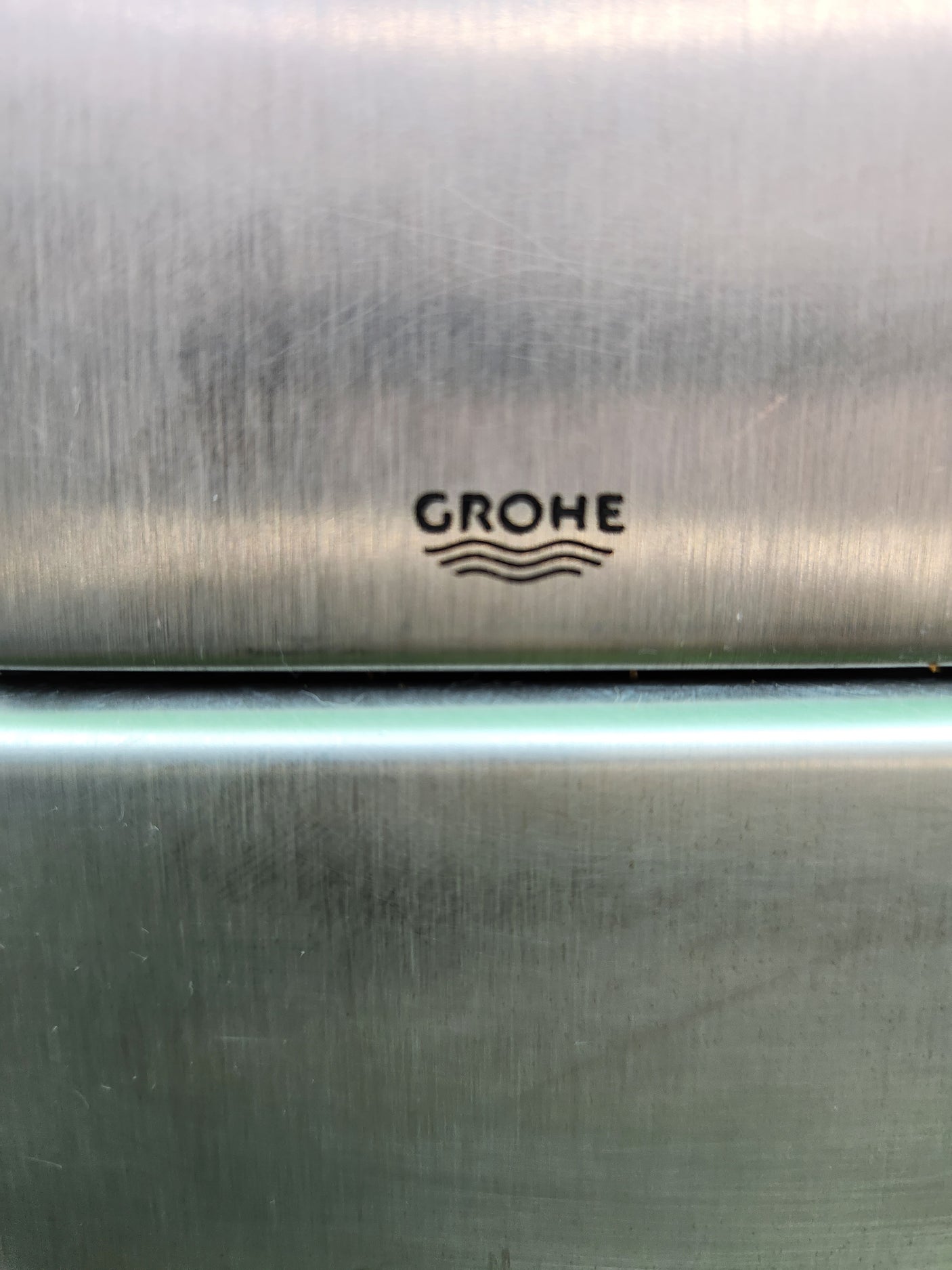 Plaque de commande WC Grohe inox brossé – double chasse