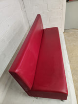 Banquette rouge professionnelle 3 places – restaurant / snack / accueil