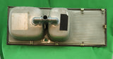 Évier inox double bac + égouttoir – 110 x 43 cm