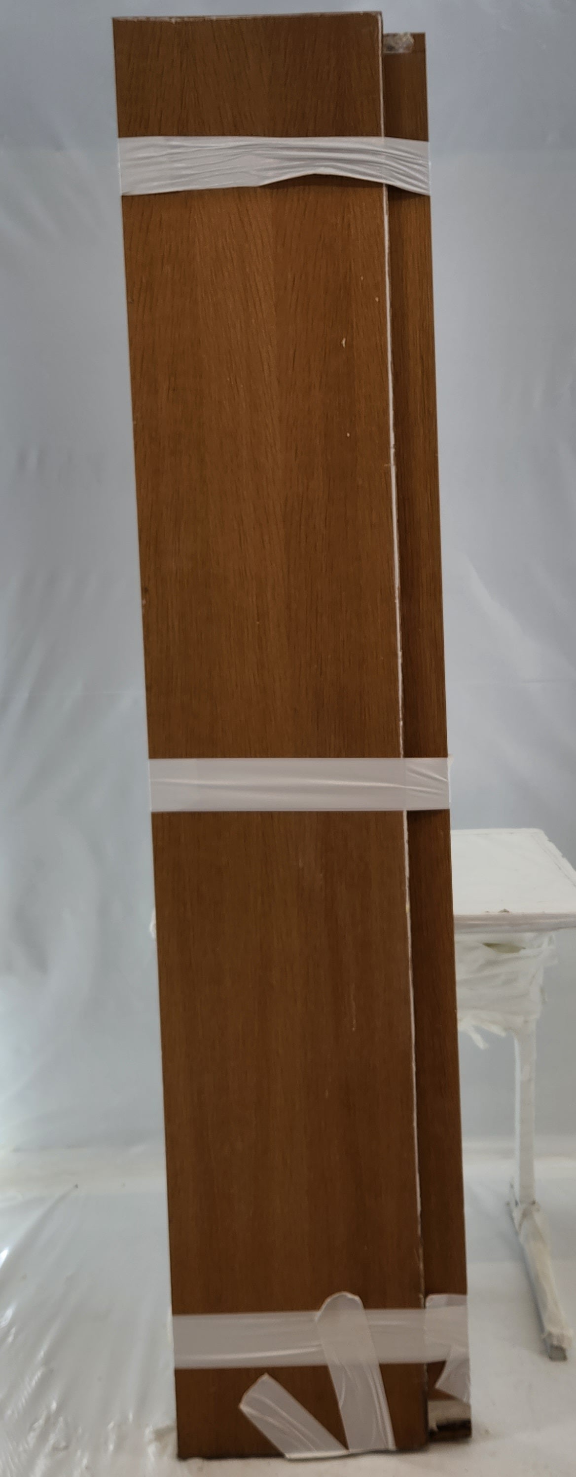 Bloc-porte plaqué chêne avec huisserie bois et serrure – Bon état