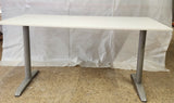 Table de réunion 180 × 75 cm – Piètement métallique double – Bon état