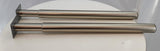 Paire de pieds de table télescopiques réglables en hauteur – acier brossé, platine carrée – jusqu’à 110 cm – Très bon état