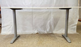 Table de réunion 180 × 75 cm – Piètement métallique double – Bon état