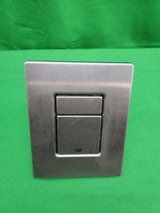 Plaque de commande WC Grohe inox brossé – double chasse