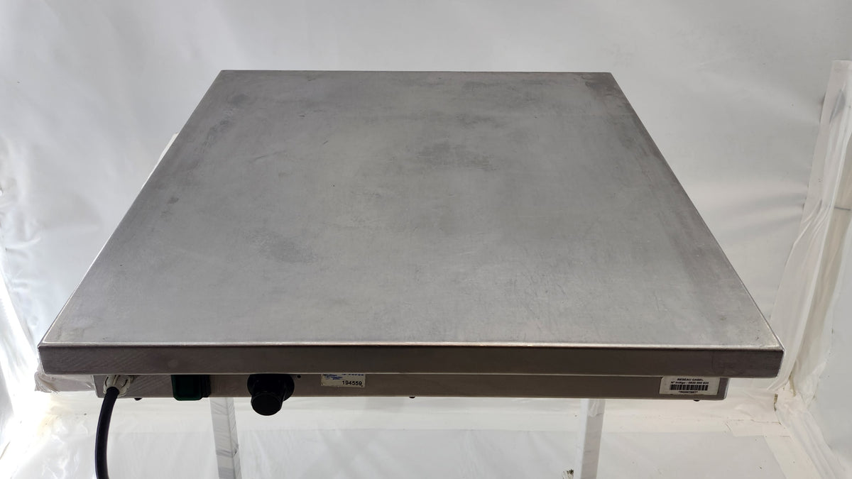 Plaque chauffante électrique inox 60 x 60 cm – thermostat réglable – Bon état