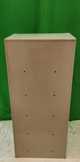 Meuble classeur métallique 5 tiroirs format A4 – porte-étiquettes – gris-beige – H 105 cm – Bon état