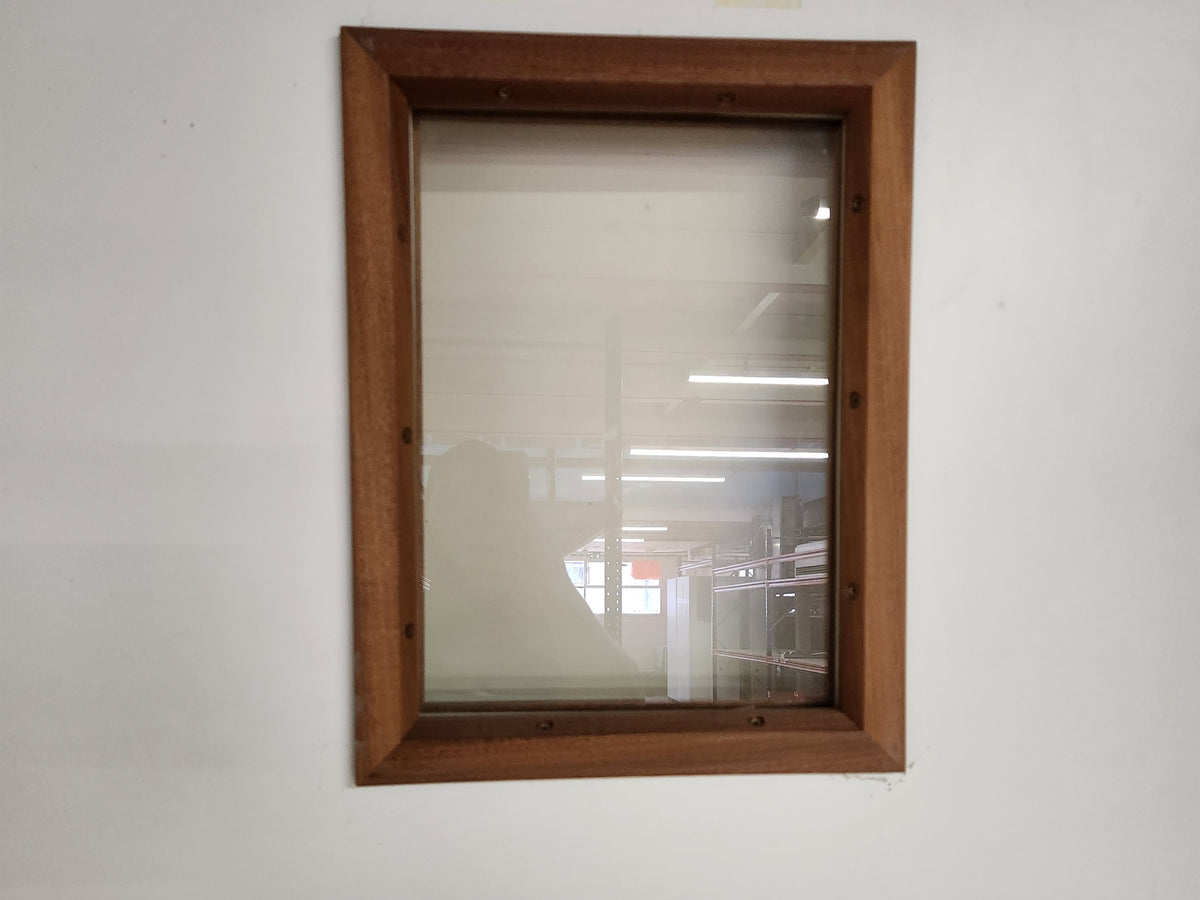 Bloc-porte 93 x 204 cm avec oculus vitré – huisserie métallique – porte pleine blanche – Bon état