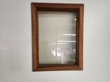 Bloc-porte 93 x 204 cm avec oculus vitré – huisserie métallique – porte pleine blanche – Bon état