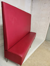 Banquette professionnelle rouge 3 places – restaurant / accueil / bureau