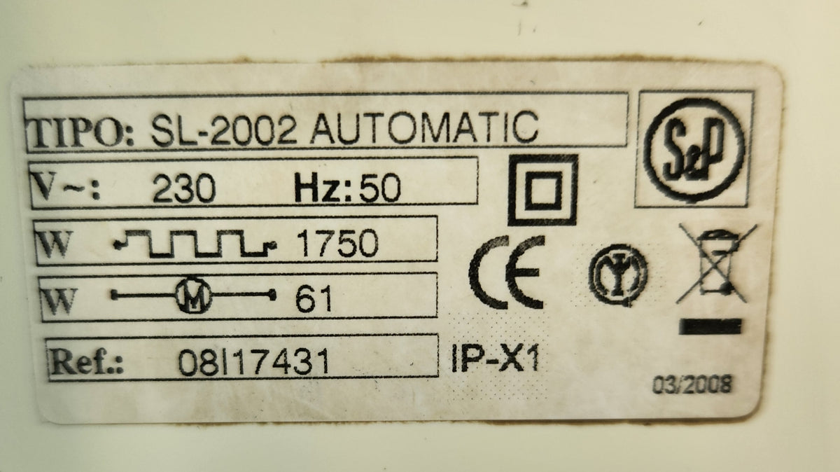 Sèche-mains automatique à détection infrarouge 1 750 W – S&P SL-2002 Automatic – capot blanc – Bon état