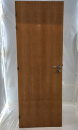 Bloc-porte plaqué chêne 73 x 204 cm avec huisserie et poignée – Bon état