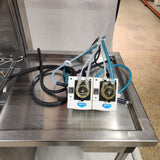 Lave-vaisselle à capot professionnel Kromo avec tables inox et doseurs Diversey - Bon état