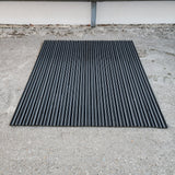 Tapis d'entrée professionnel aluminium grattoir 176 x 157 cm – caoutchouc et brosses – Bon état