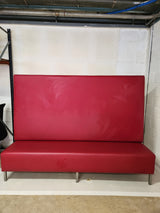 Banquette professionnelle rouge 3 places – restaurant / accueil / bureau