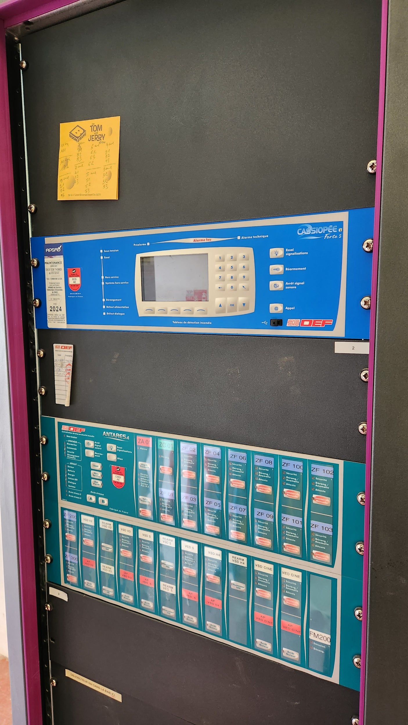 Armoire alarme incendie DEF / centrale SSI complète (pour pièces)