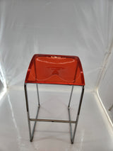 Tabourets design rouge et métal – Style contemporain - Très bon état