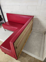 Banquette d’angle rouge – idéal restaurant / snack / bar
