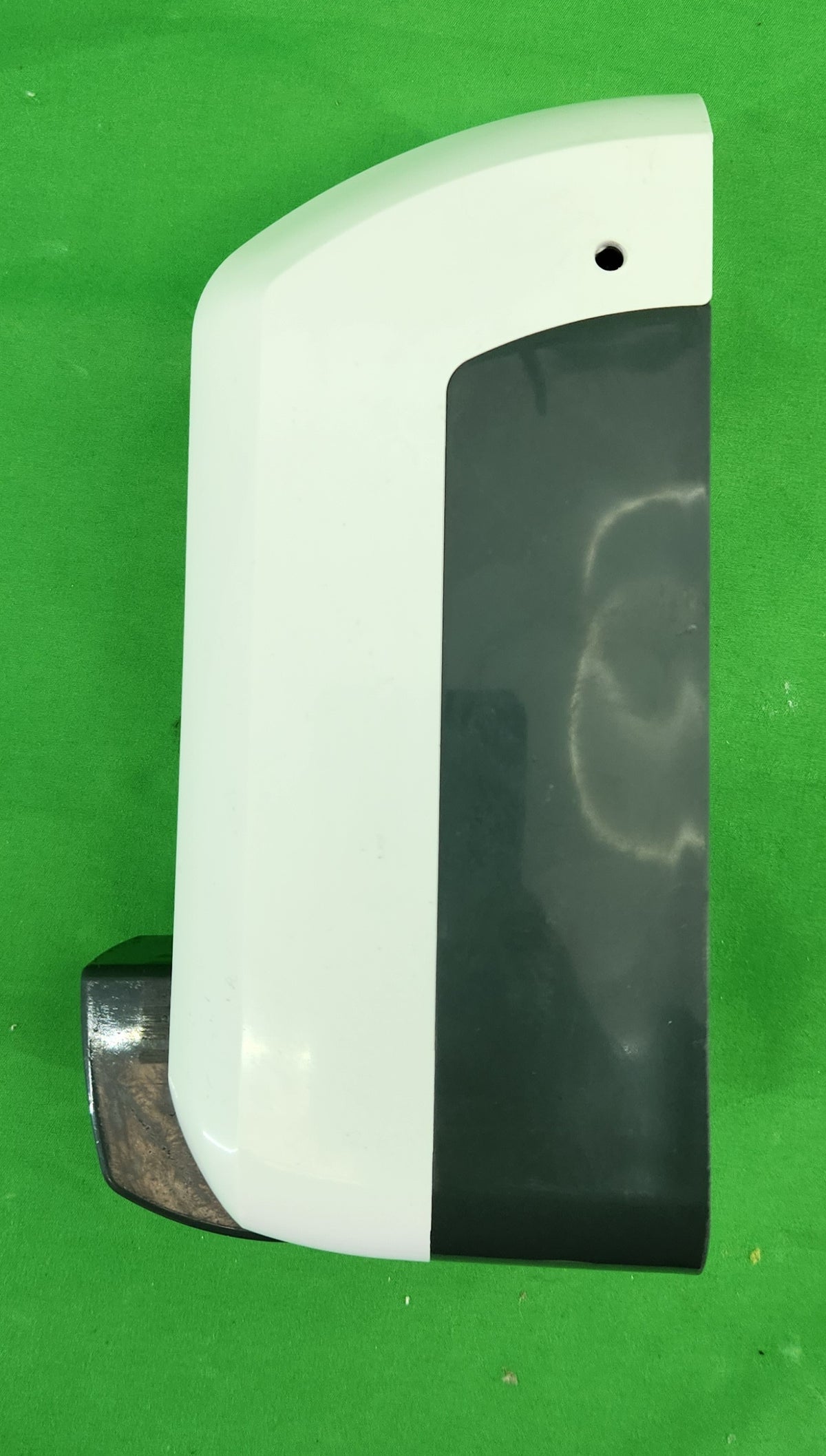 Distributeur de savon mural JVD – blanc et gris anthracite – bouton poussoir – Bon état