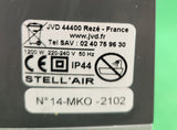 Sèche-mains à lame d’air, mains plongées, 1 200 W – JVD Stell’Air – IP44, fabrication française – Bon état