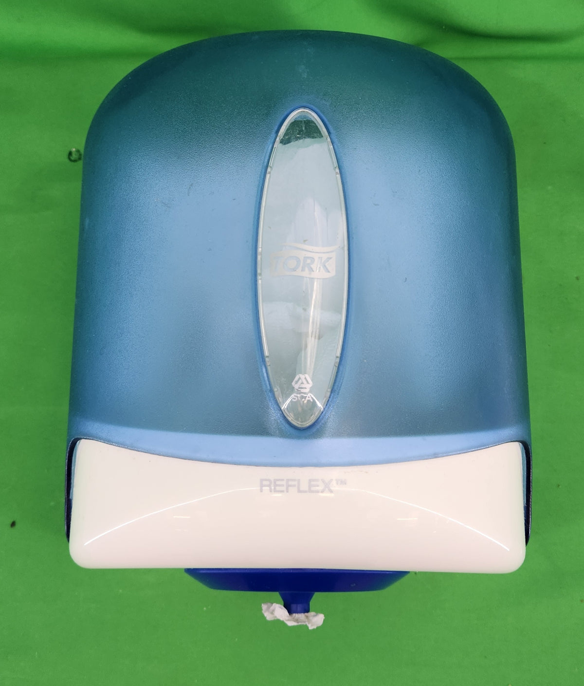 Distributeur Tork Reflex à dévidage central (M4) – feuille à feuille – bleu – Bon état