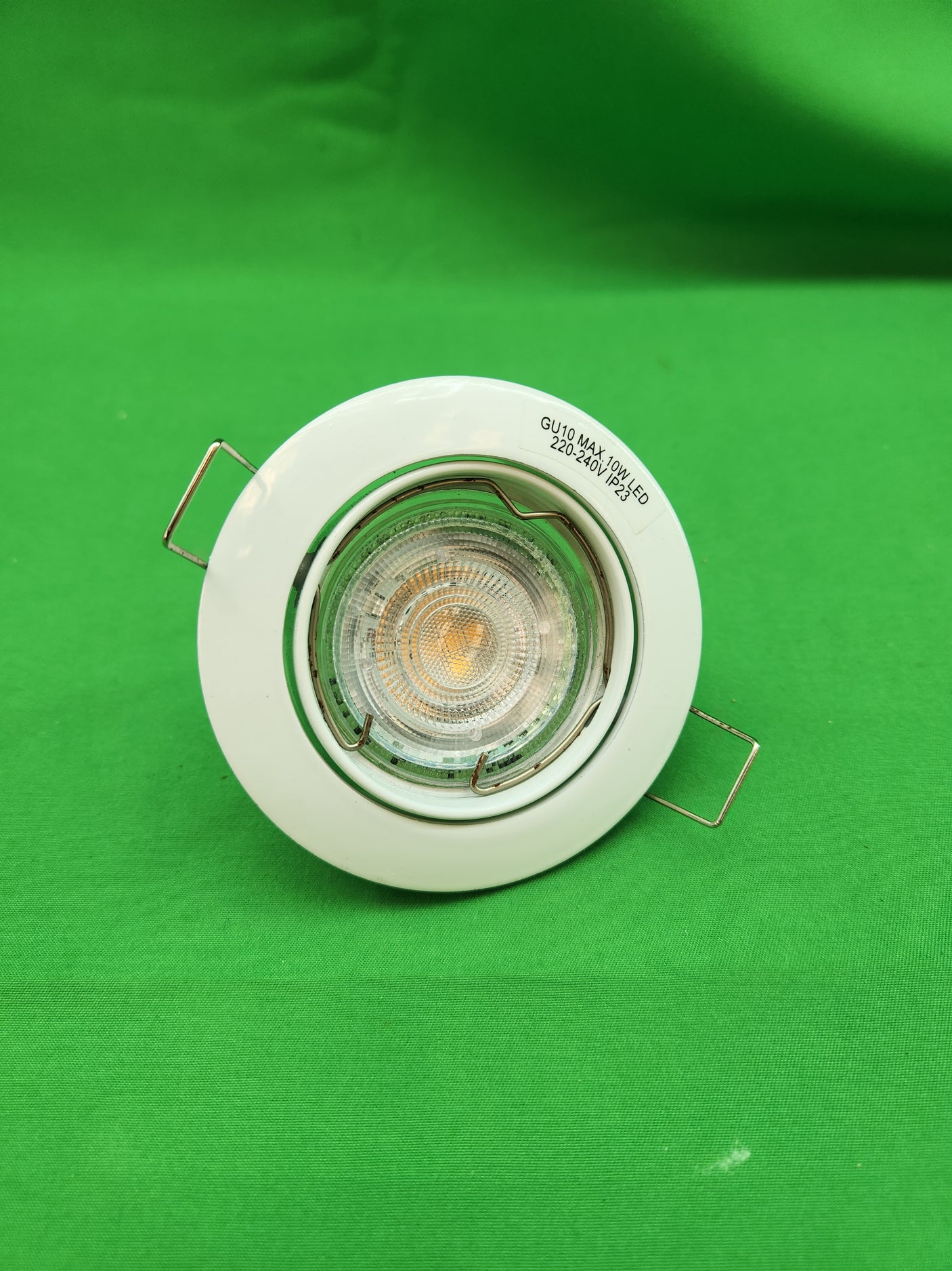 Spot encastrable GU10 orientable avec ampoule – blanc